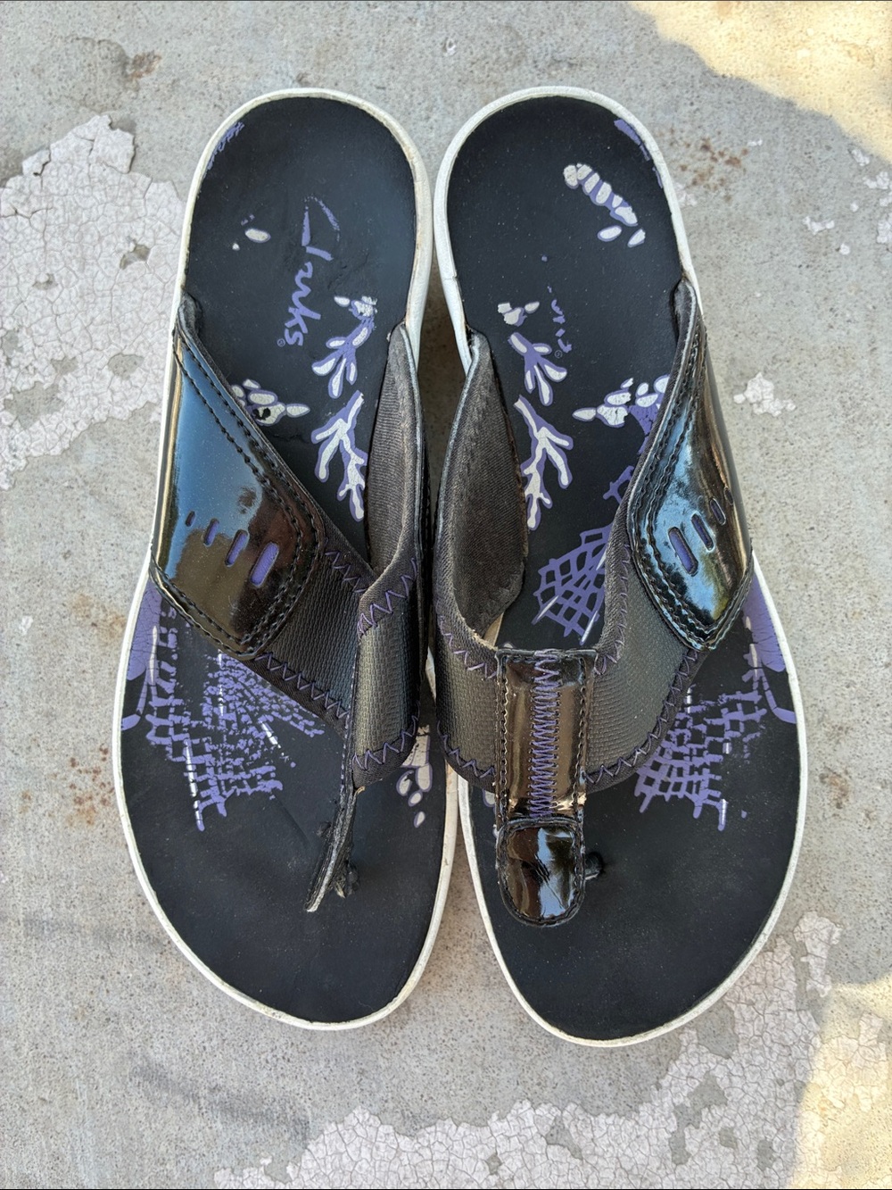 Clarks Black and Purple Women's Sandals